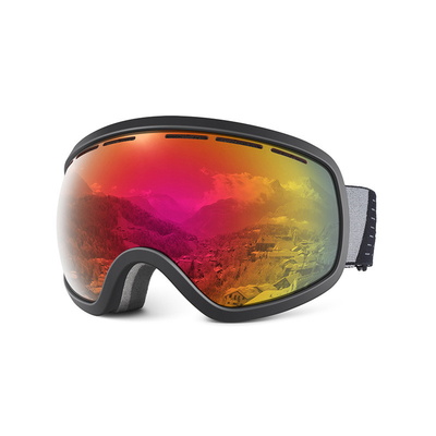Lightweight Spherical Ski Snowboard Goggles With Elastic Headband