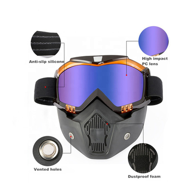 Dust Proof White Motocross Goggles Multipurpose For Outdoor Sports