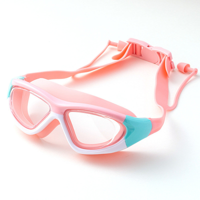 Children Anti Fog Swimming Goggles With Ear Plugs Lens Oversized Sports Eyewear