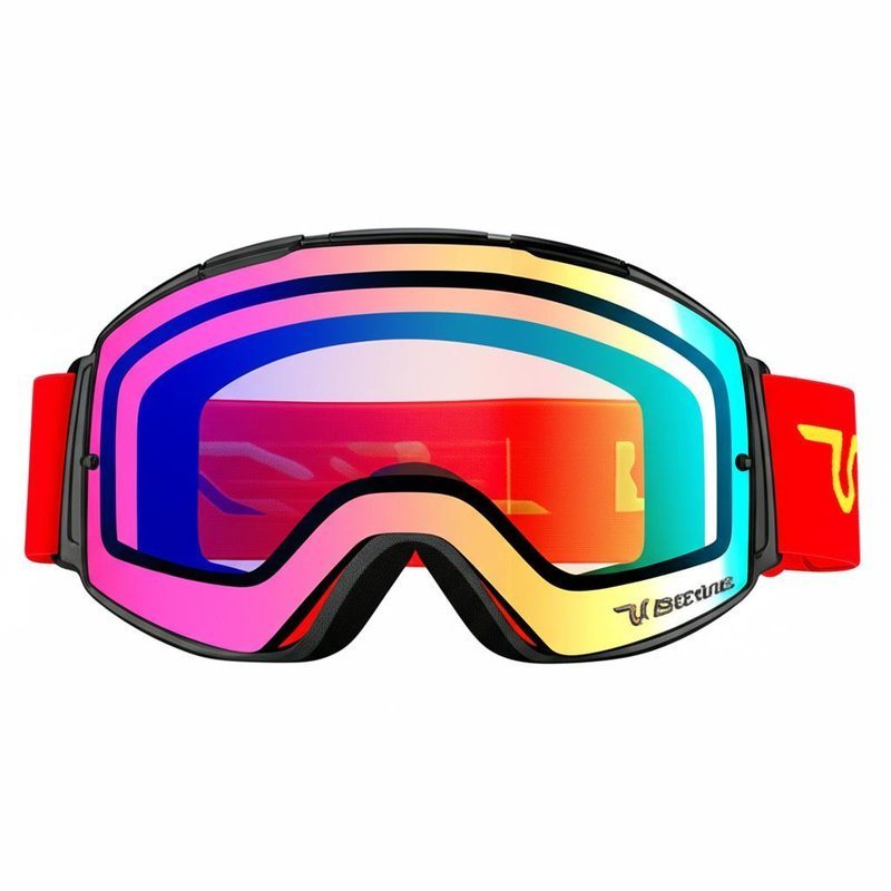 Detachable Lens Snow Ski Goggles with Any Color and Polycarbonate Lens Material
